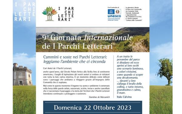 Parco: IX Giornata Internazionale de I Parchi Letterari