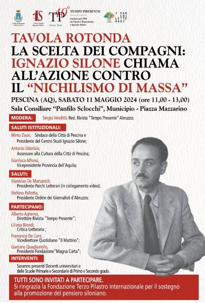 Parco: La scelta dei compagni. Ignazio Silone chiama contro il nichilismo di massa
