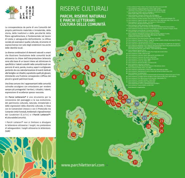 Parco: Riserve, Parchi naturali e Parchi Letterari: Cultura delle Comunità