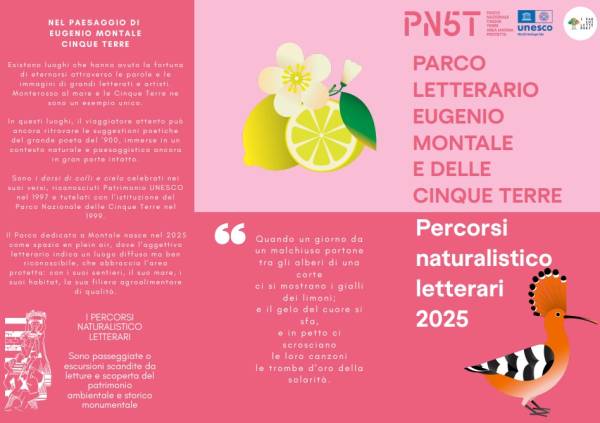 Parco: Montale: tornano i percorsi naturalistico letterari nel Parco Nazionale delle Cinque Terre