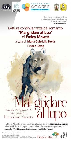 Parco: Trekking Narrato di beneficenza ispitrato al romanzo Mai gridare al lupo di Farley Mowat