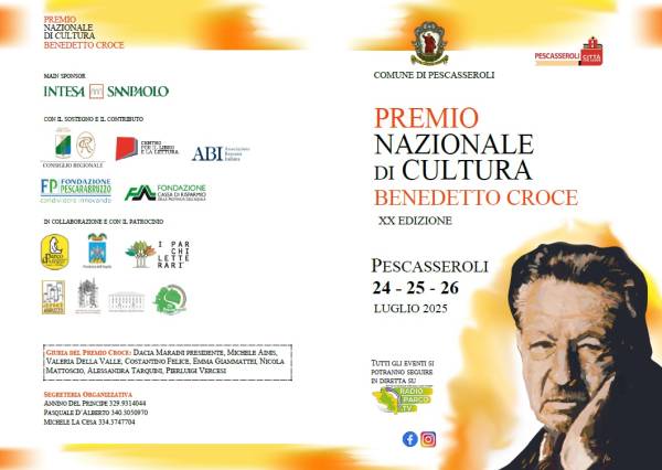 Parco: XX ed. del Premio Nazionale di Cultura Benedetto Croce a Pescasseroli